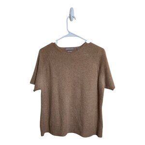 Valerie Stevens Sweater Women XL Brown cashmere Grandpa Core Minimalist Career